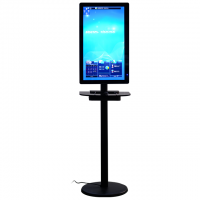 Charging Kiosk for Floor with 32" LCD Public Phone charging and commercial promotion