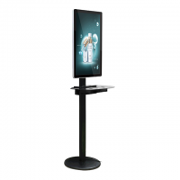 Airport floor standing quick charging station advertising cell phone charging kiosk with lcd advertising