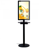 Wired & Wireless Charging Station with 32 inch Floor Standing Kiosk Signage