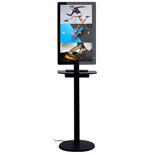 Wifi network fast charge cell mobile phone charging station kiosk with lcd signage for restaurants