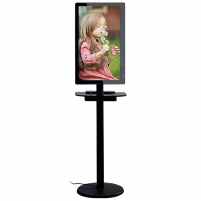 public smartphone kiosk phone charging station with 32 inch lcd for Retail shop